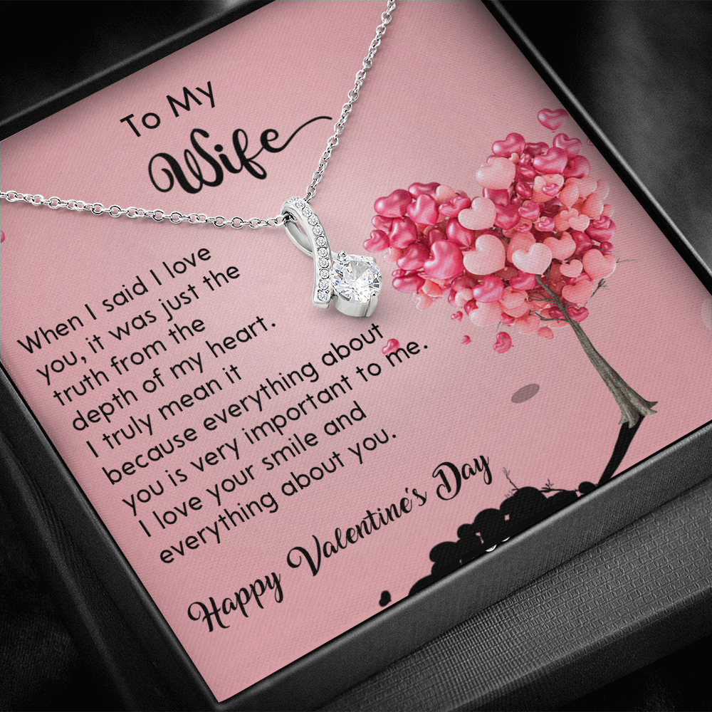 208B - Wife Necklace Gift from Husband, LOVE YOU Forever & Always, Valentine's Day Gift