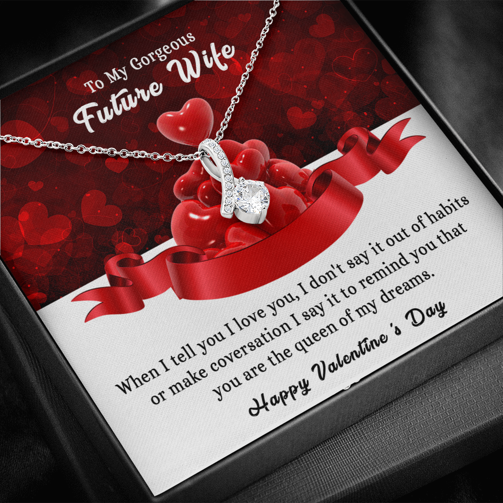 197B - To my Gorgeous Future Wife Necklace, Happy Valentine's Day Gift, Women Necklace