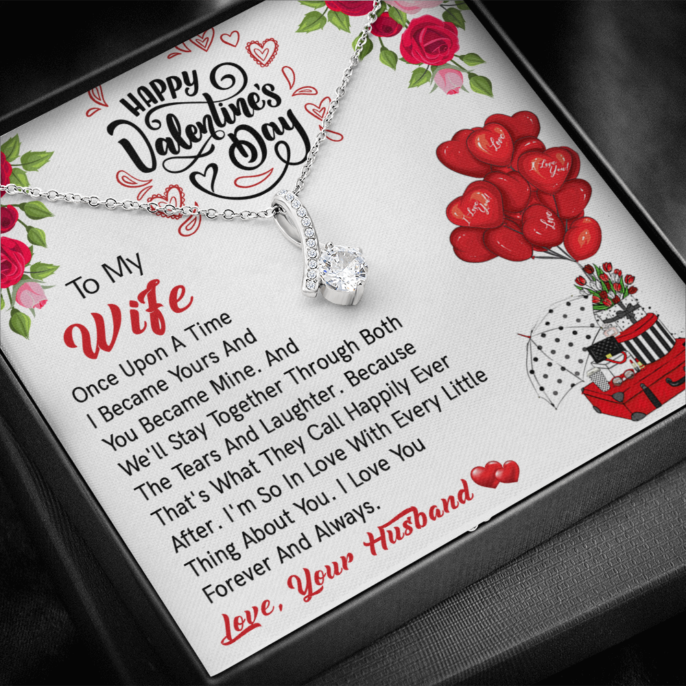 206B - Valentine's Day Necklace Gift for Wife, I LOVE YOU Forever & Always Couple Gift
