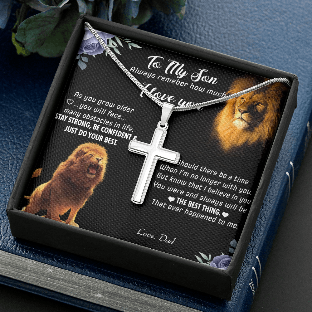 Lion Father To Son Necklace from Dad 448