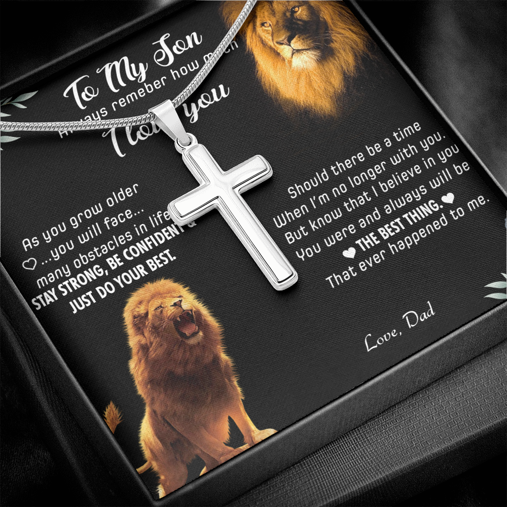 Lion Father To Son Necklace from Dad 448