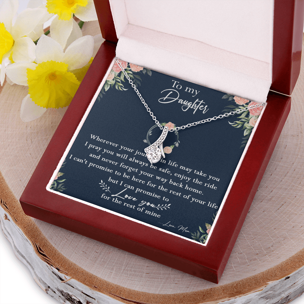 125B Necklace To My Daughter, Daughter Birthday Gift, I Love You Always Necklace