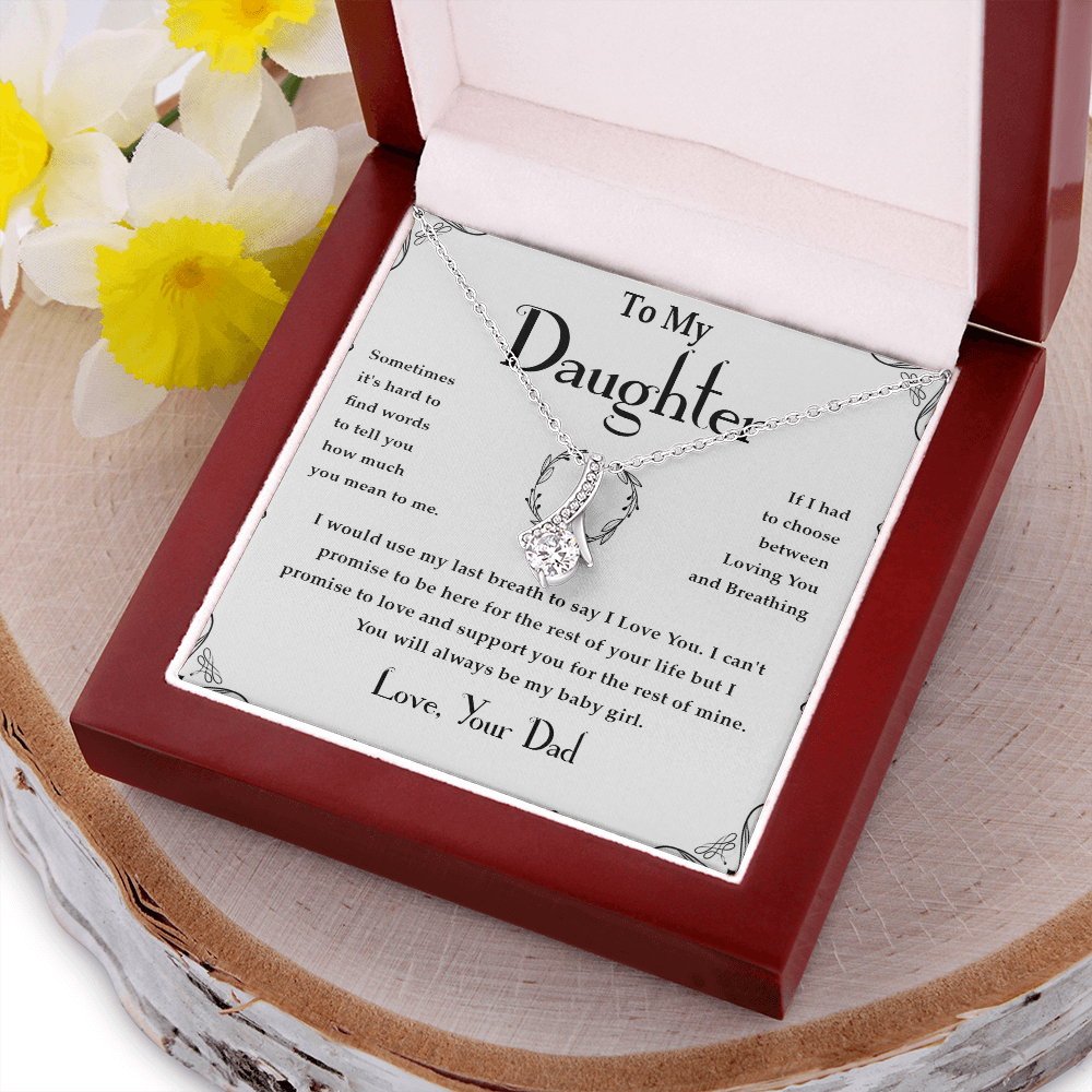 37B Necklace Gift For Daughter, Gift From Dad, Father Daughter Gift, Birthday Gift