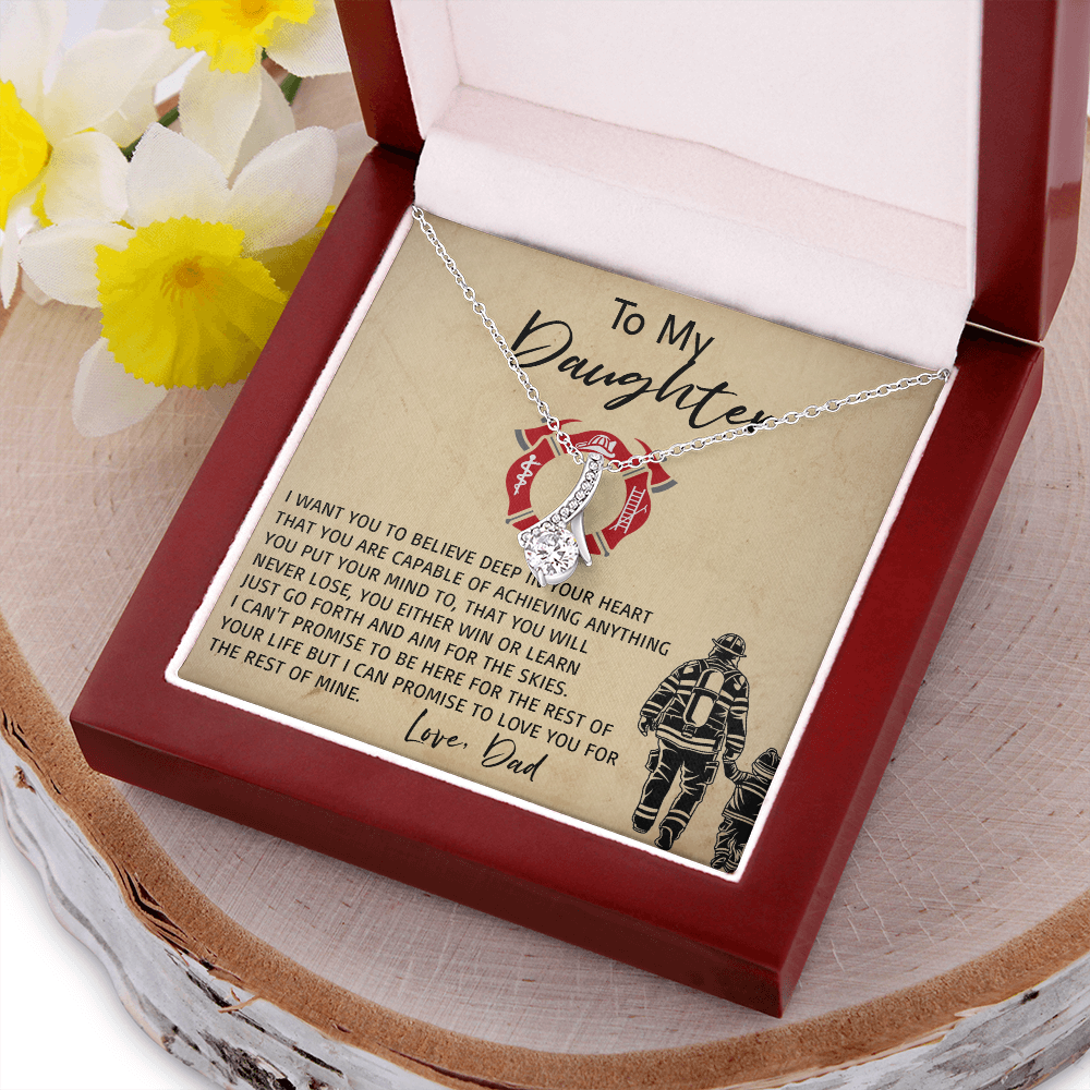 33B Daughter Necklace, To My Daughter Necklace, Birthday Gift For Daughter From Dad