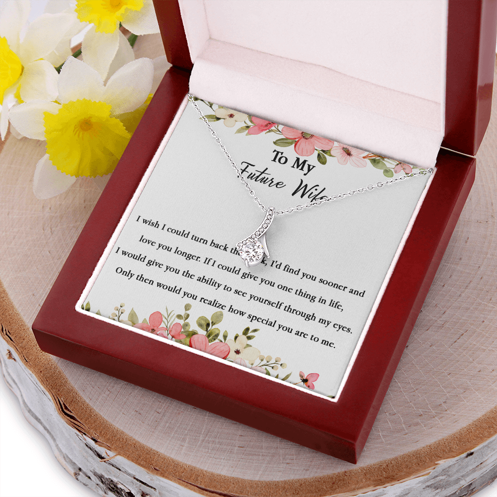 67B Necklace To My Future Wife/Girlfriend, Women Necklace for Her I LOVE YOU Forever
