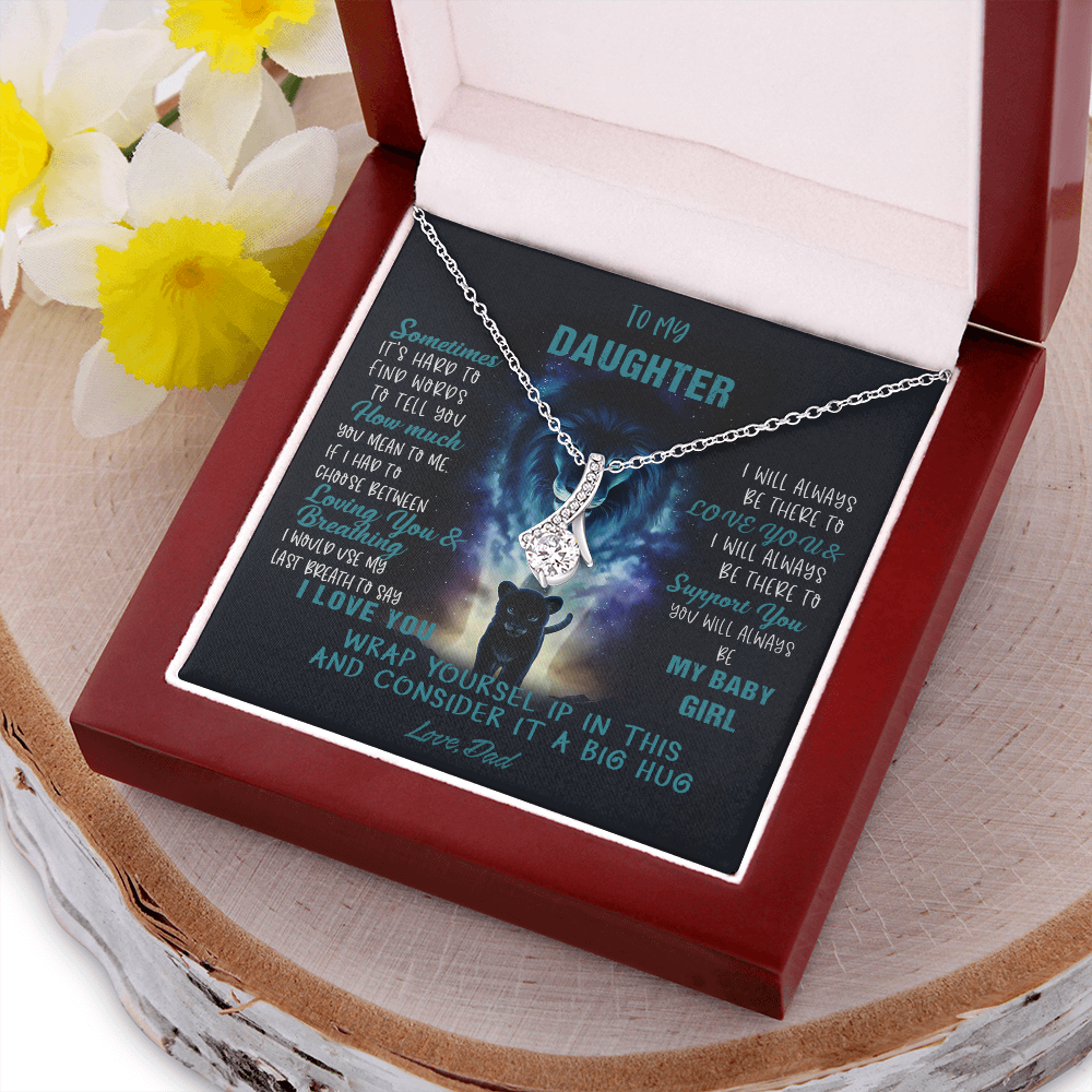N350B To My Daughter Necklace, Daughter Father Necklace, Daughter Gift from Dad