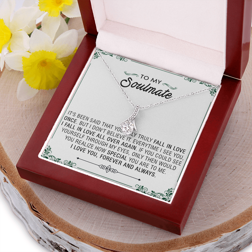 N353B To My Soulmate Necklace Engagement Anniversary Gift for Her Birthday