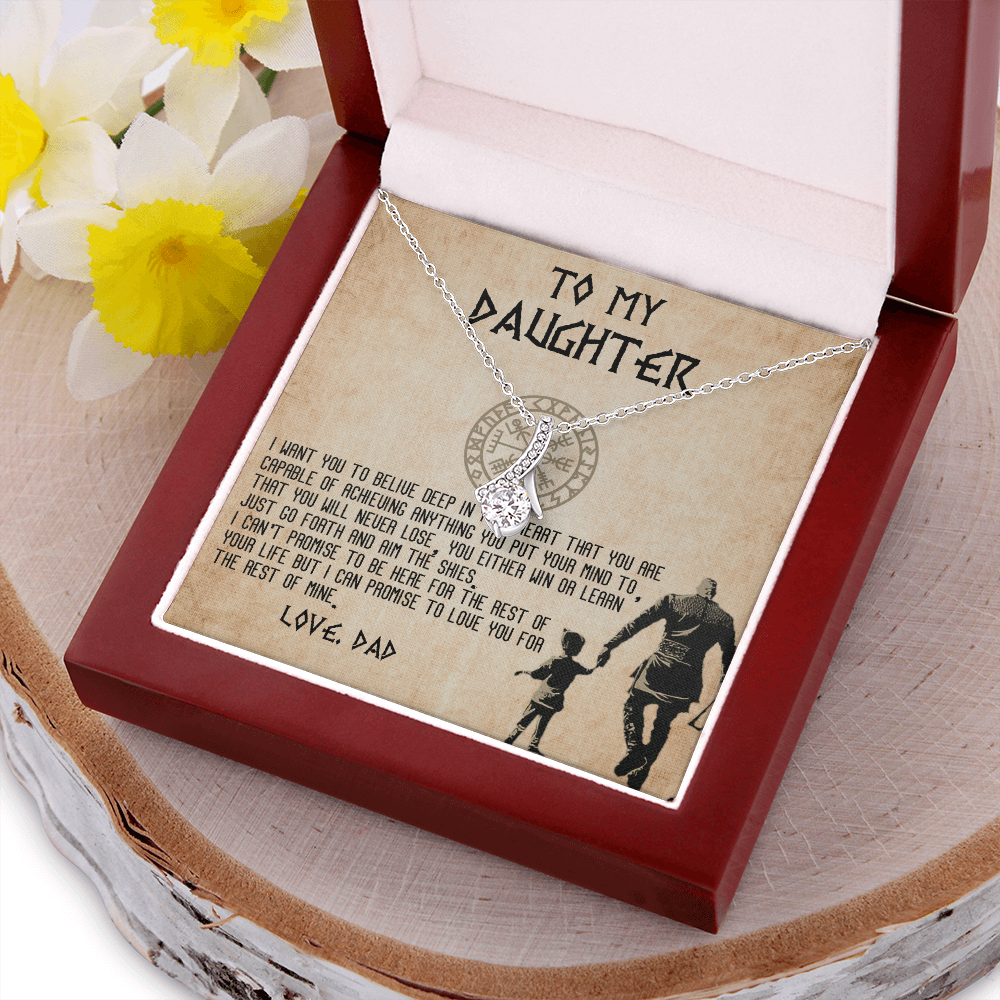 13B To my Daughter Necklace, Viking Dad Gift for Daughter, Daughter Birthday Gifts