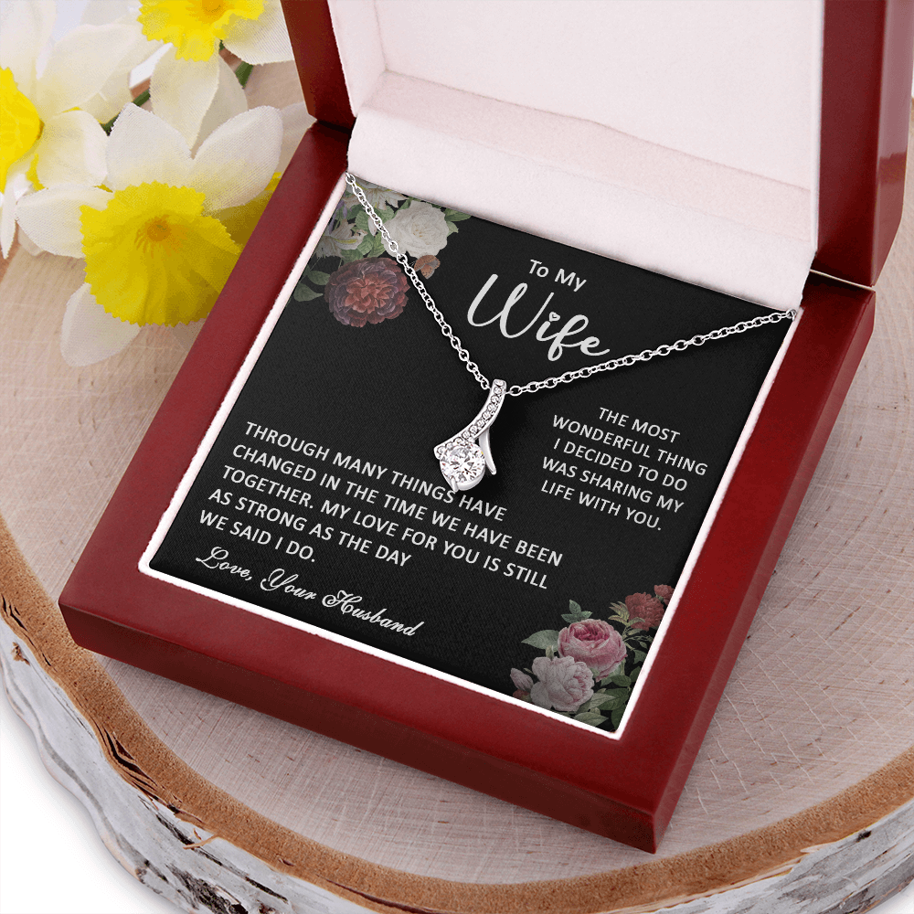 413B To My Wife Necklace, Gift Birthday Necklace From Husband For Wife, Gift Holiday