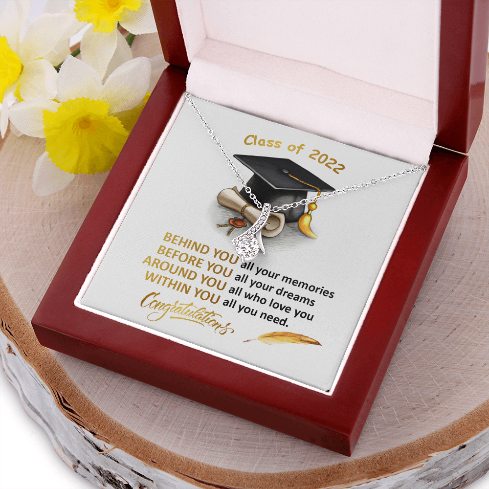 408B Class of 2022 Graduation Necklace, Congratulations Gift Necklace