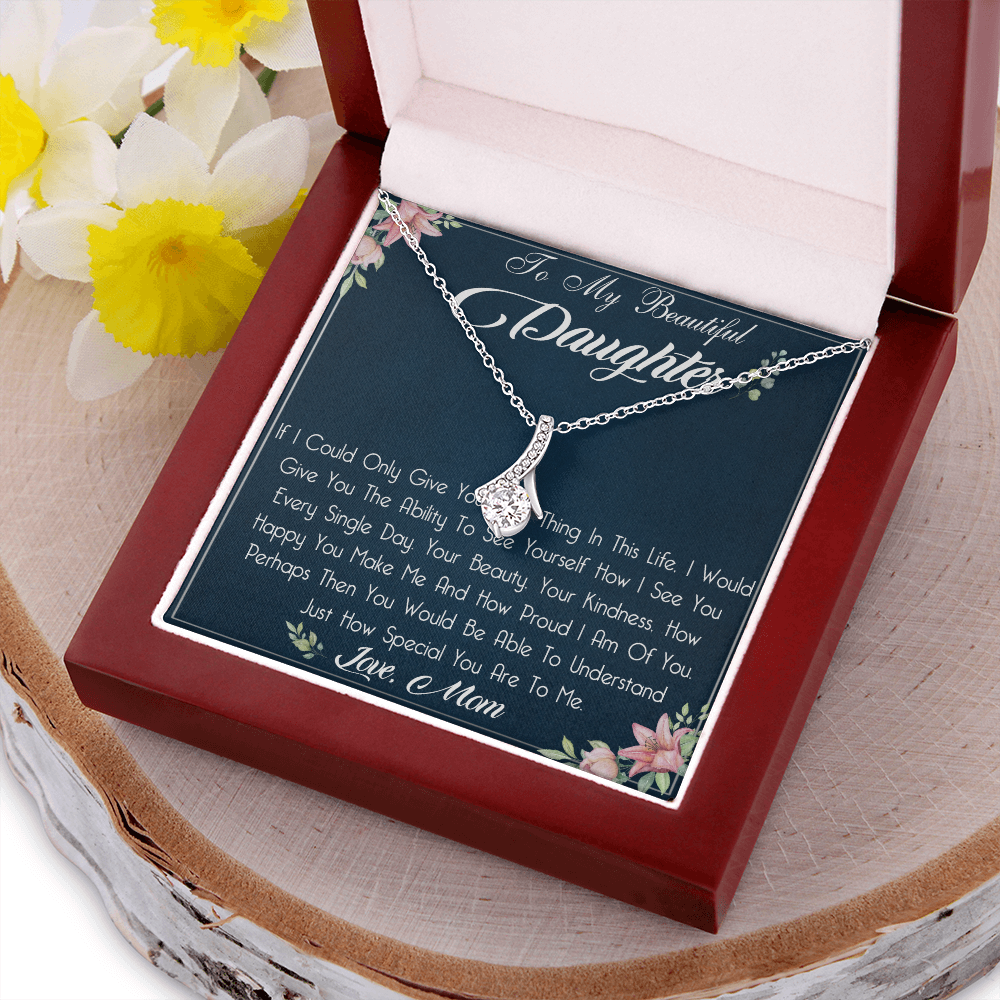 29B To My Beautiful Daughter Necklace, Gift For Daughter From Mom, Daughter Birthday