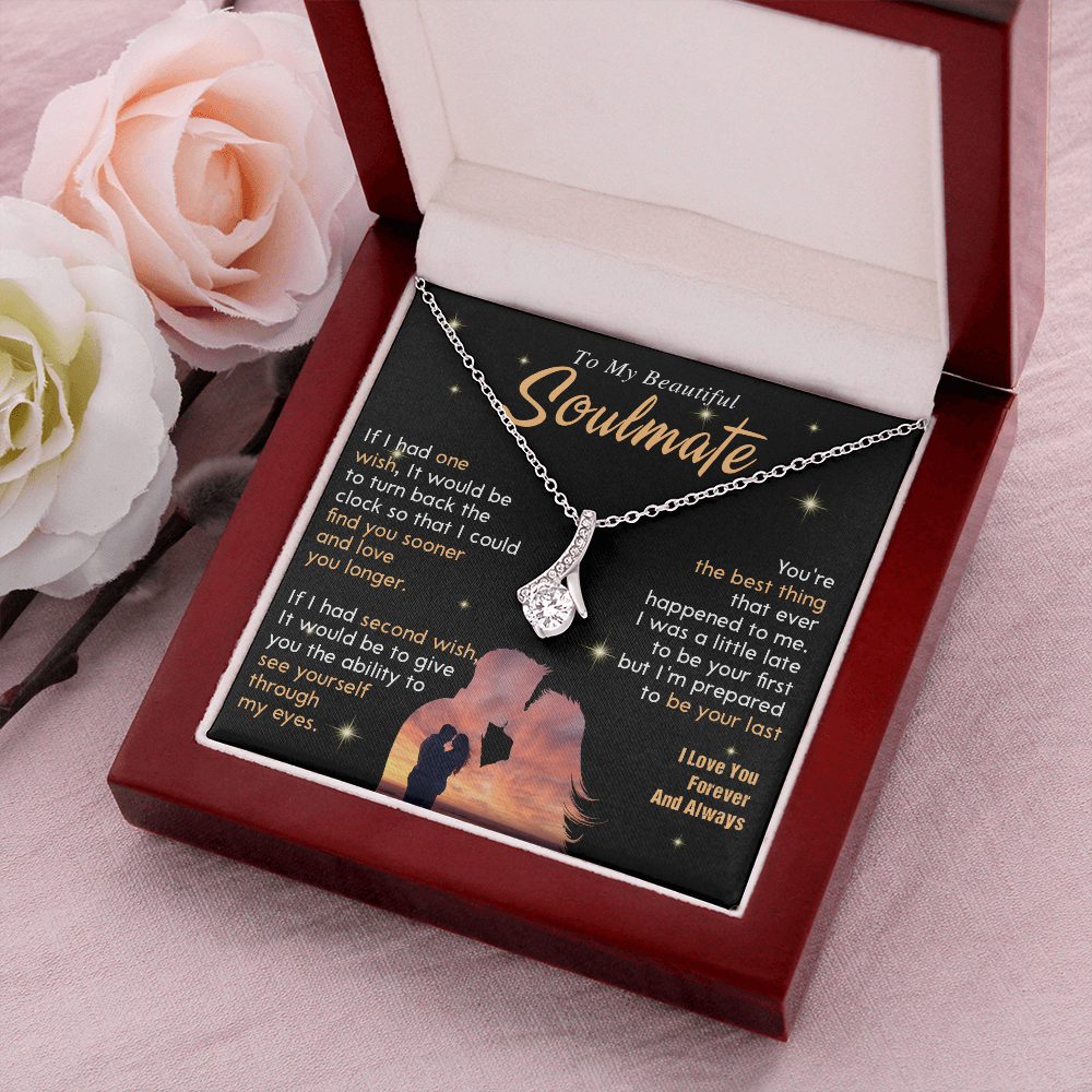 N352B To My Soulmate Necklace, Gift For Wife Girlfriend From Husband, Valentines Day