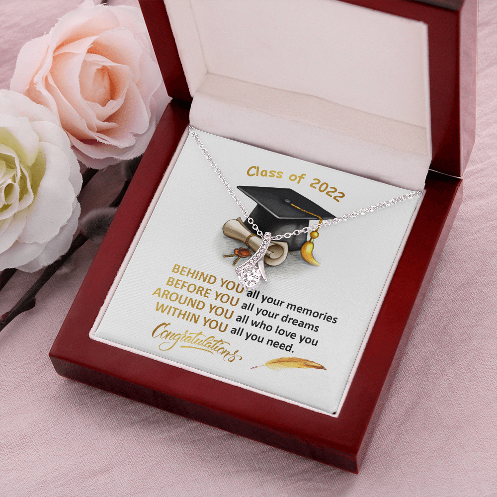 408B Class of 2022 Graduation Necklace, Congratulations Gift Necklace