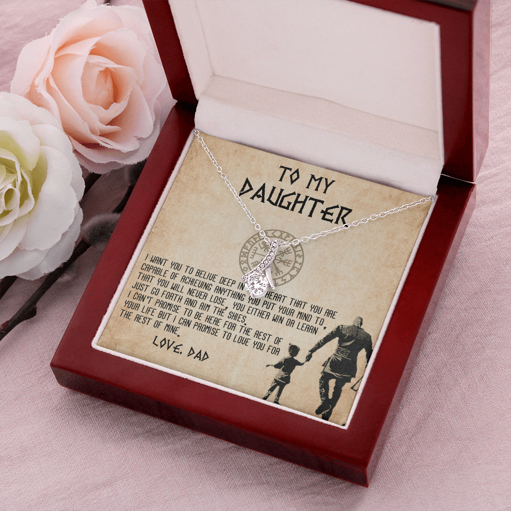 13B To my Daughter Necklace, Viking Dad Gift for Daughter, Daughter Birthday Gifts