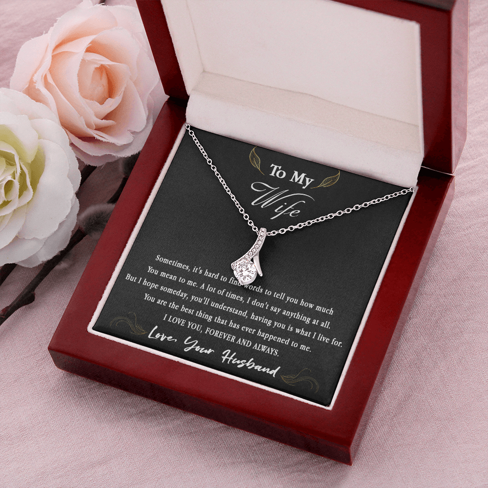 66B Love Gift To My Wife, Women Necklace for Her from Husband I LOVE YOU Forever