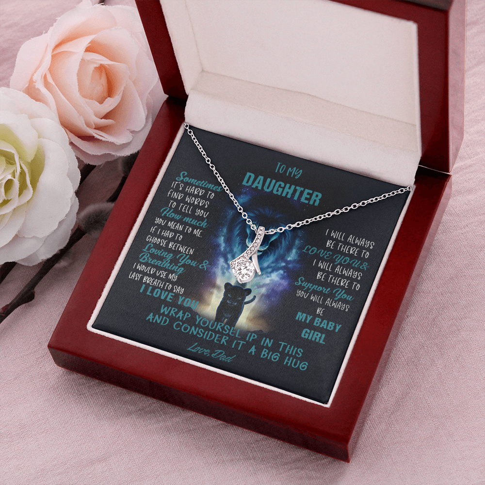 N350B To My Daughter Necklace, Daughter Father Necklace, Daughter Gift from Dad