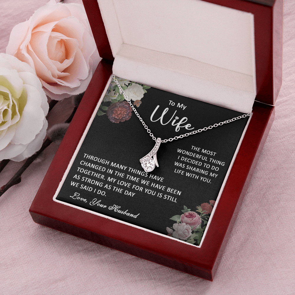 413B To My Wife Necklace, Gift Birthday Necklace From Husband For Wife, Gift Holiday