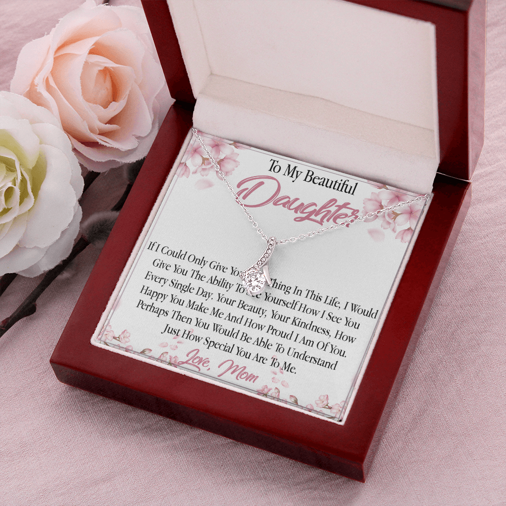 27B To My Daughter From Mom Necklace, Holiday, Birthday Gift To Daughter From Mom