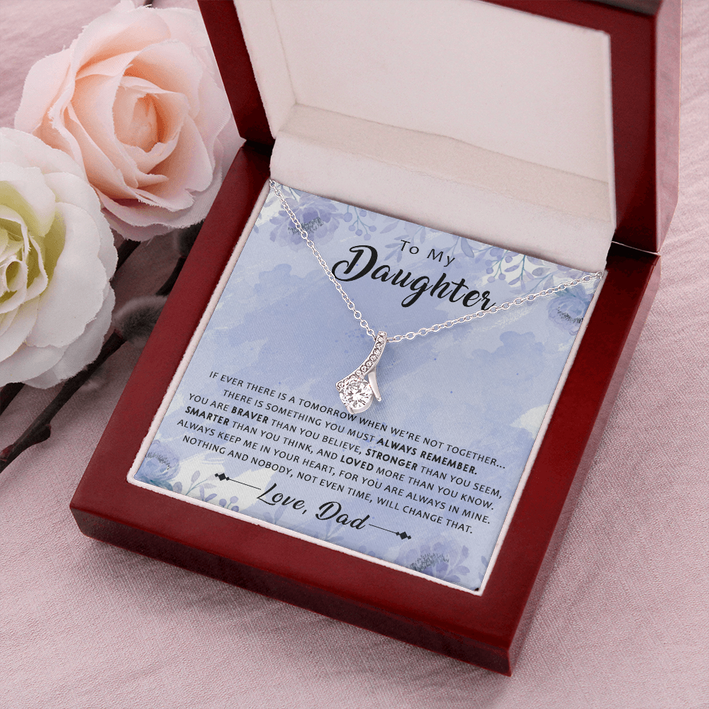 N362B To My Daughter Necklace, Daughter Father Necklace, Daughter Gift from Dad