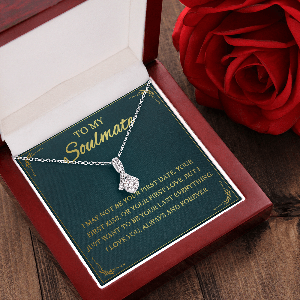 64B Necklace To My Soulmate, Love Gift for Her, Girlfriend Birthday from Husband