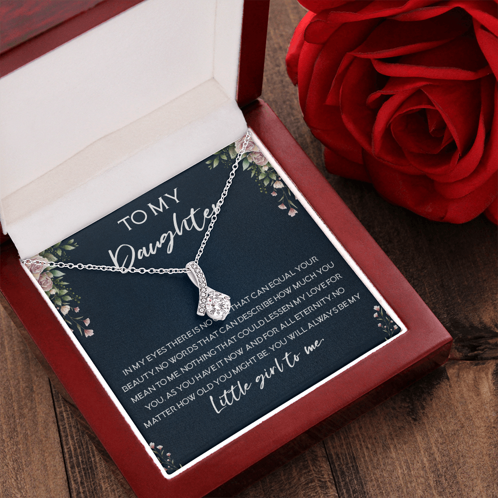 35B To My Daughter Necklace Gift Birthday, Little Girl To Me, Necklace Daughter