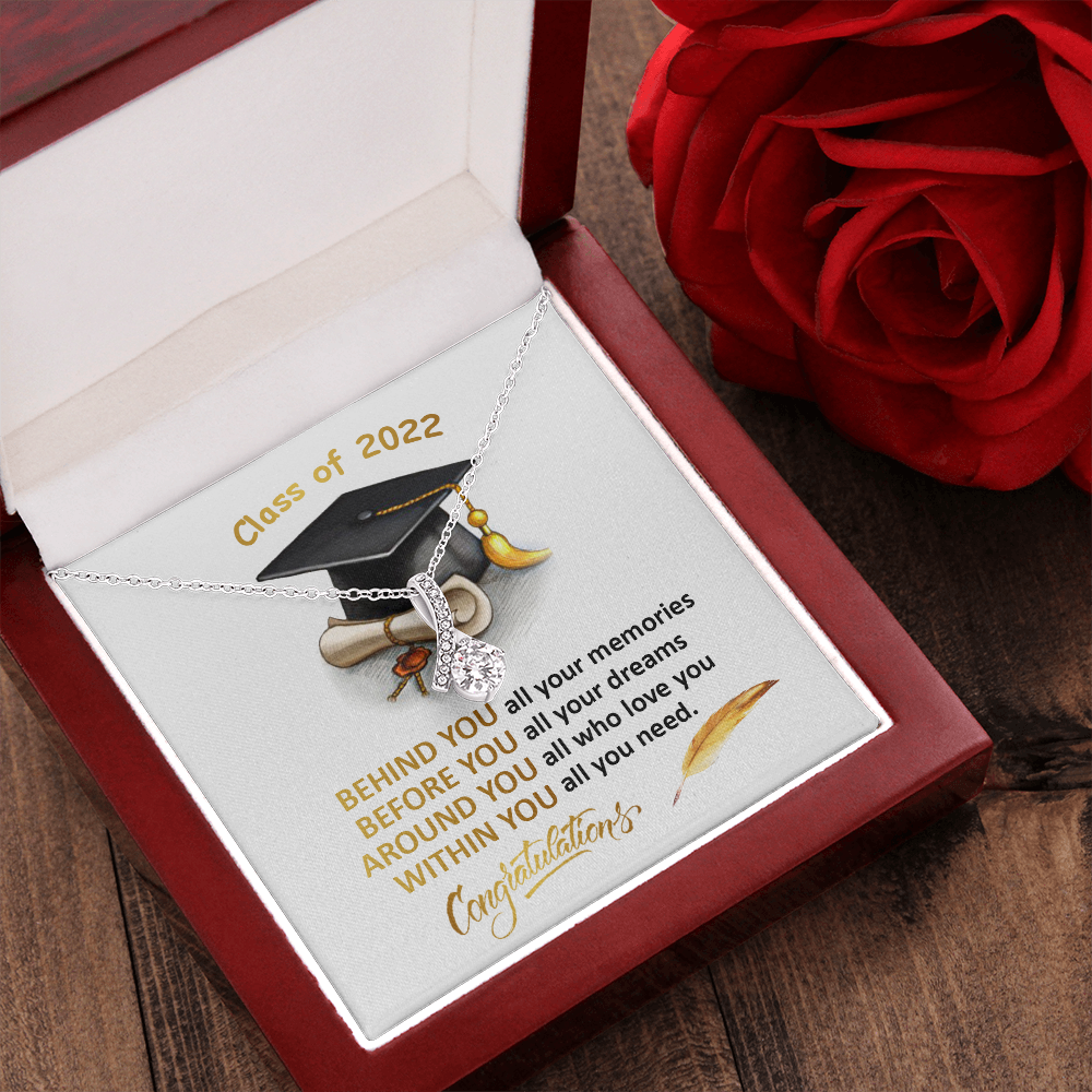 408B Class of 2022 Graduation Necklace, Congratulations Gift Necklace