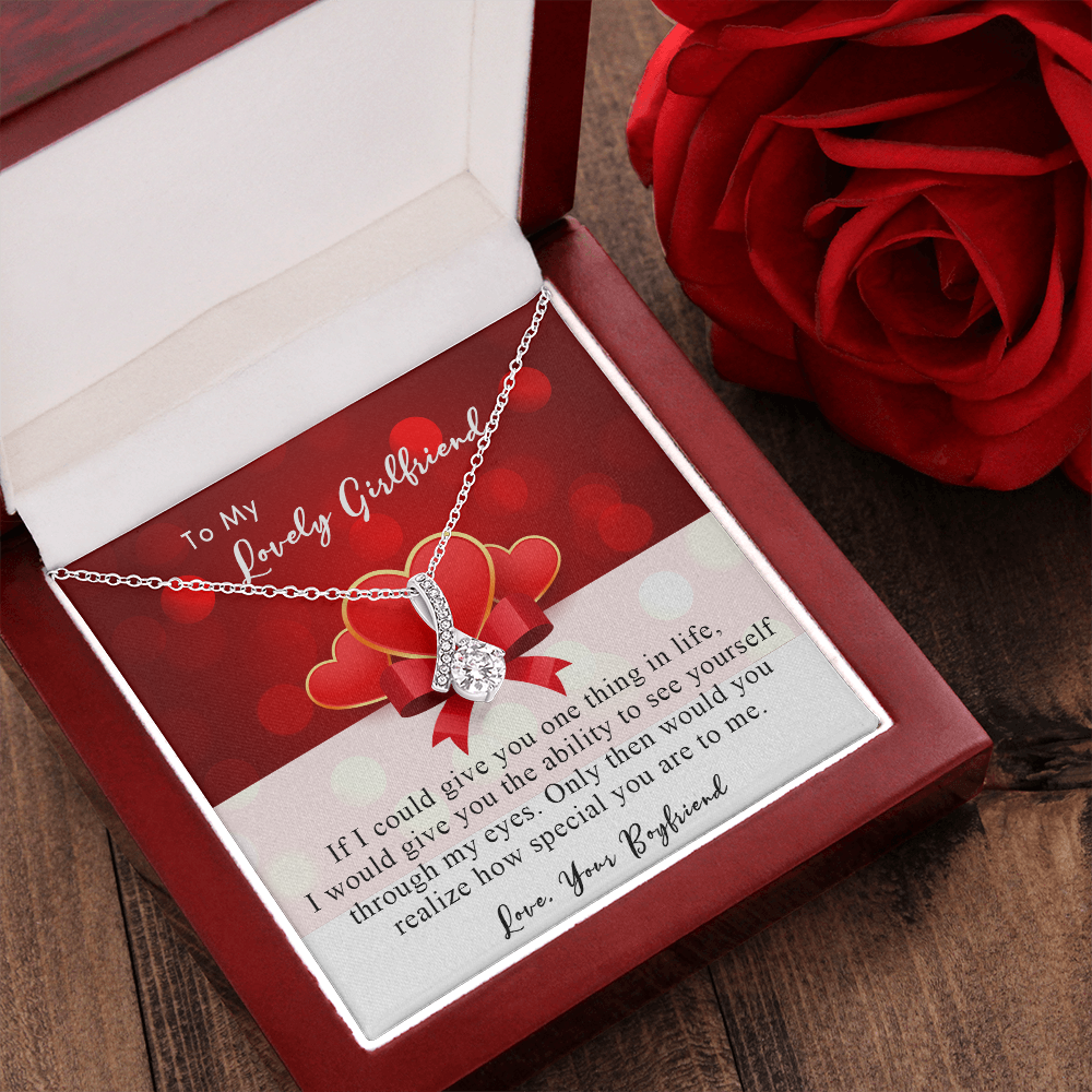 254B Necklace To My Lovely Girlfriend, Gift for Her From Boyfriend, Couple Love Gift