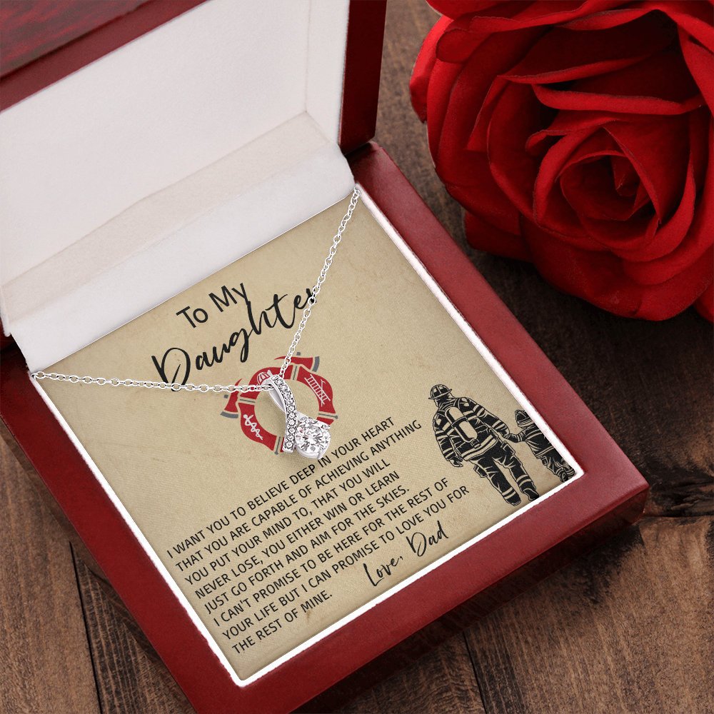 33B Daughter Necklace, To My Daughter Necklace, Birthday Gift For Daughter From Dad