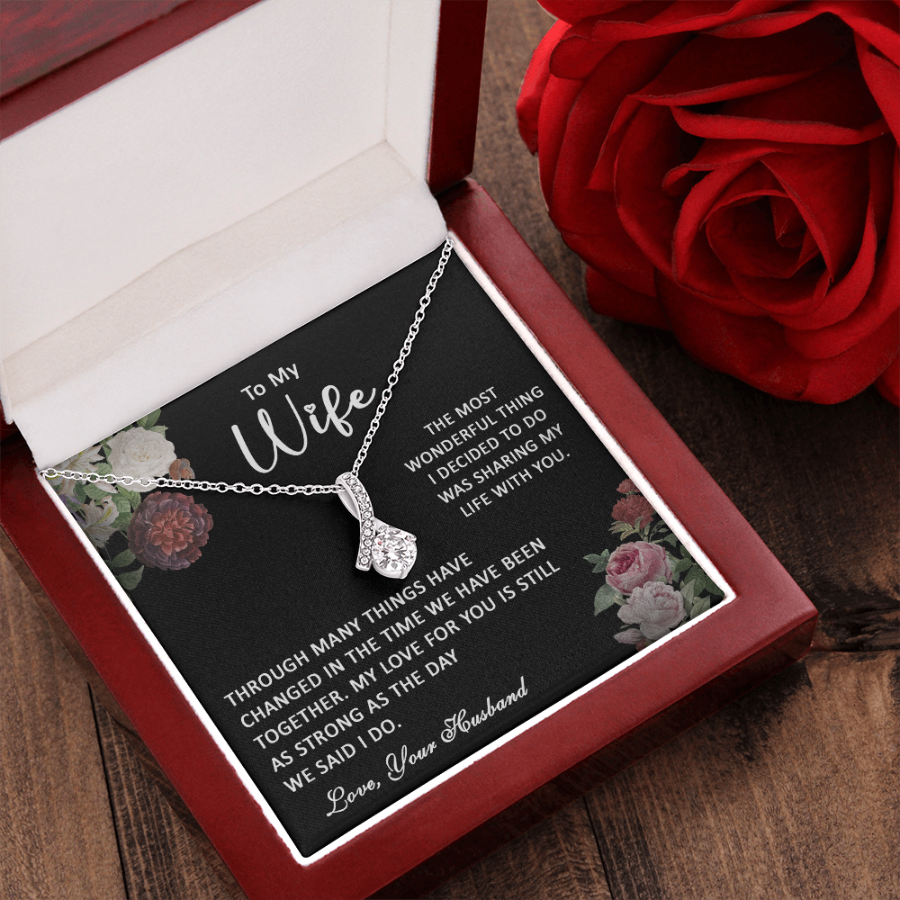 413B To My Wife Necklace, Gift Birthday Necklace From Husband For Wife, Gift Holiday