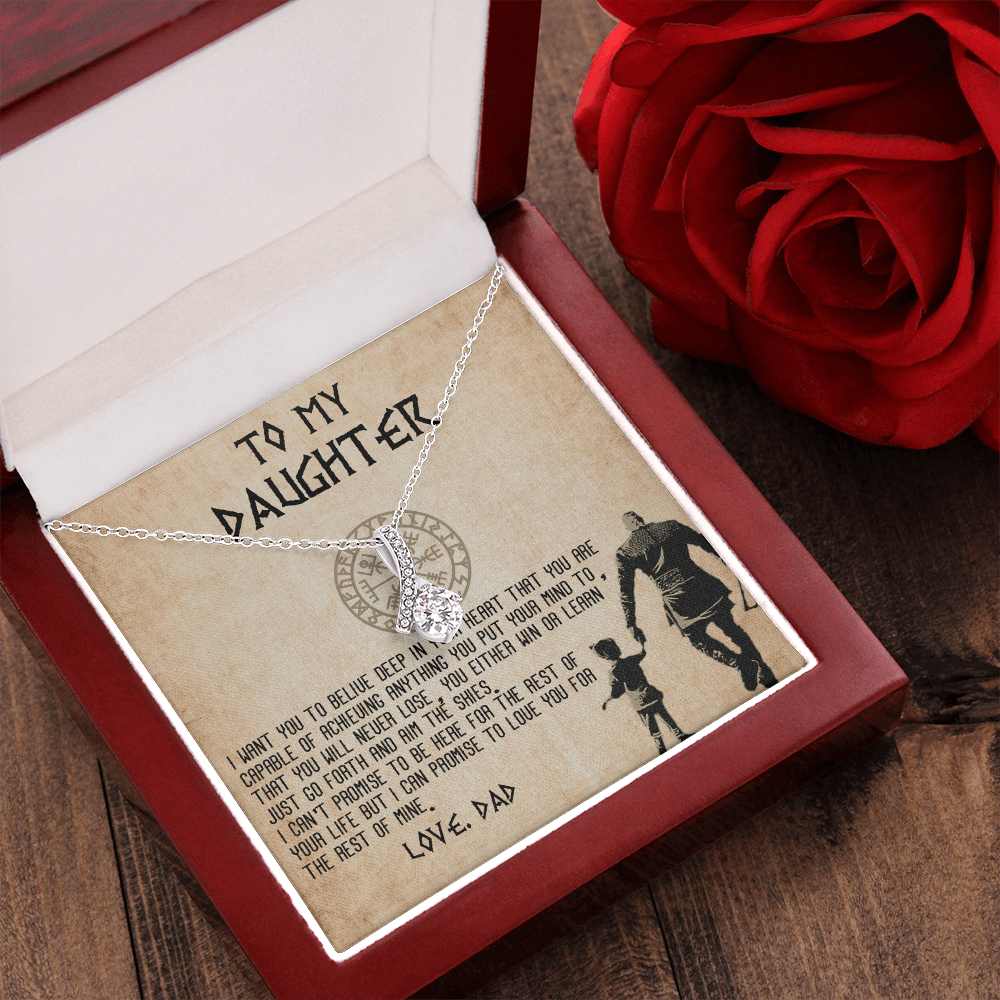 13B To my Daughter Necklace, Viking Dad Gift for Daughter, Daughter Birthday Gifts