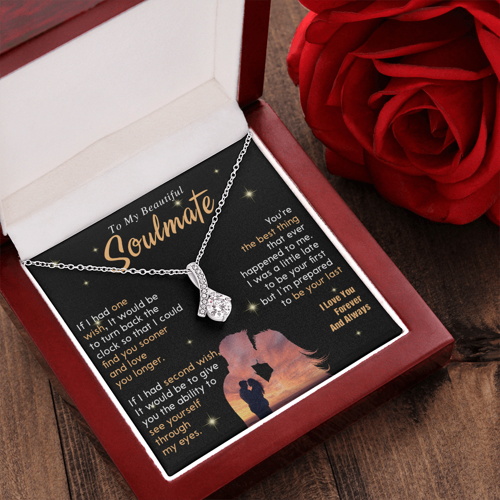N352B To My Soulmate Necklace, Gift For Wife Girlfriend From Husband, Valentines Day