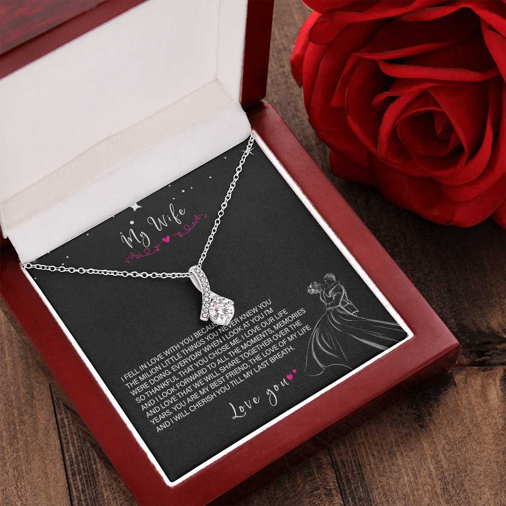 62B Love Necklace To My Wife, Gift for Her, Beautiful Wife Necklace From Husband