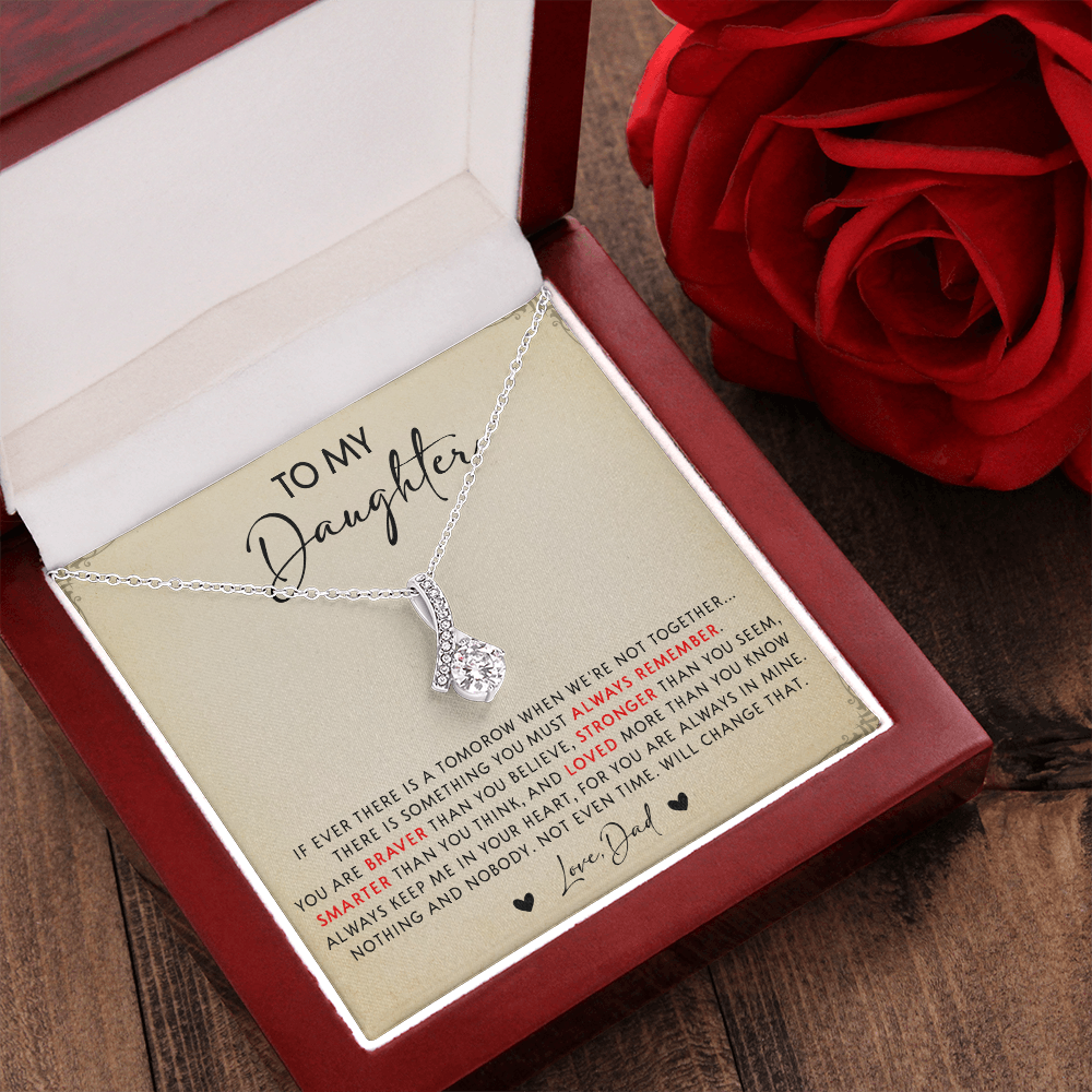 N349B To My Daughter Necklace, Daughter Father Necklace, Gift For Daughter From Dad