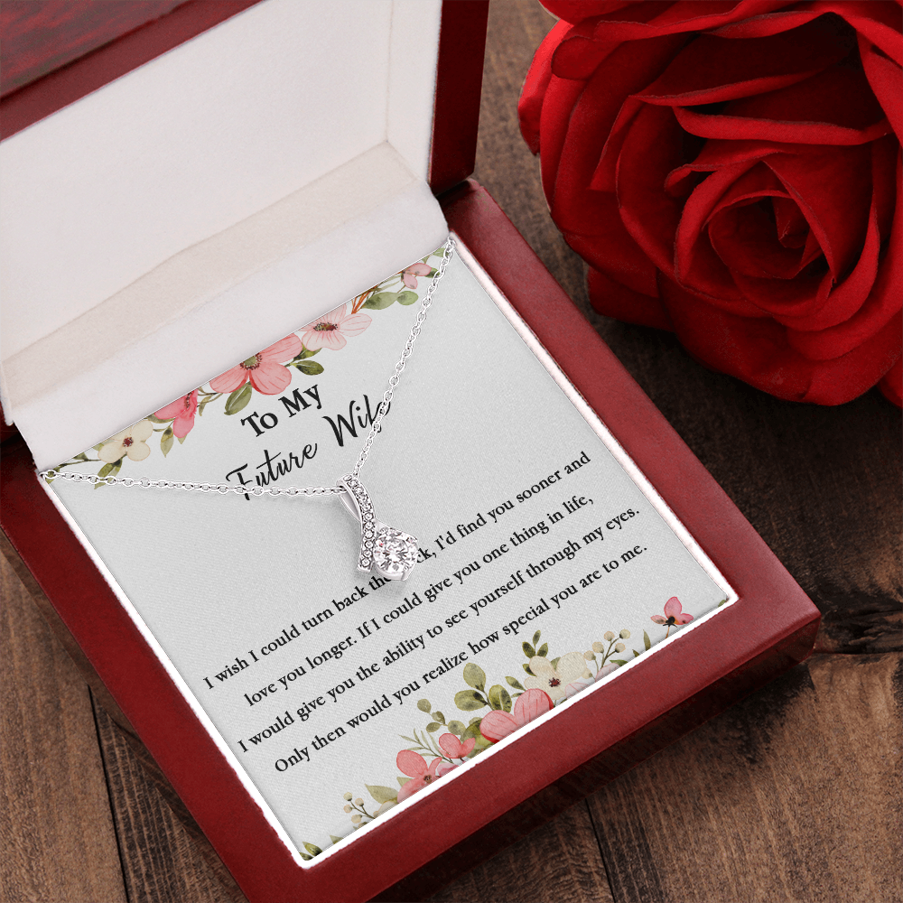 67B Necklace To My Future Wife/Girlfriend, Women Necklace for Her I LOVE YOU Forever