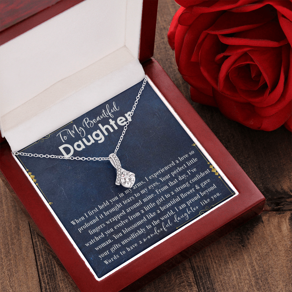 9B To My Beautiful Daughter Love Gift Luxury Alluring Beauty Necklace For Daughter