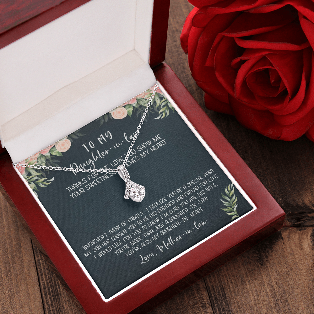 12B Necklace To My Daughter-In-Law, Gift For Daughter In Law from Mother In Law Mom