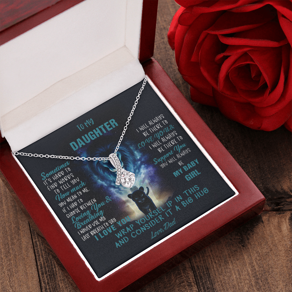 N350B To My Daughter Necklace, Daughter Father Necklace, Daughter Gift from Dad