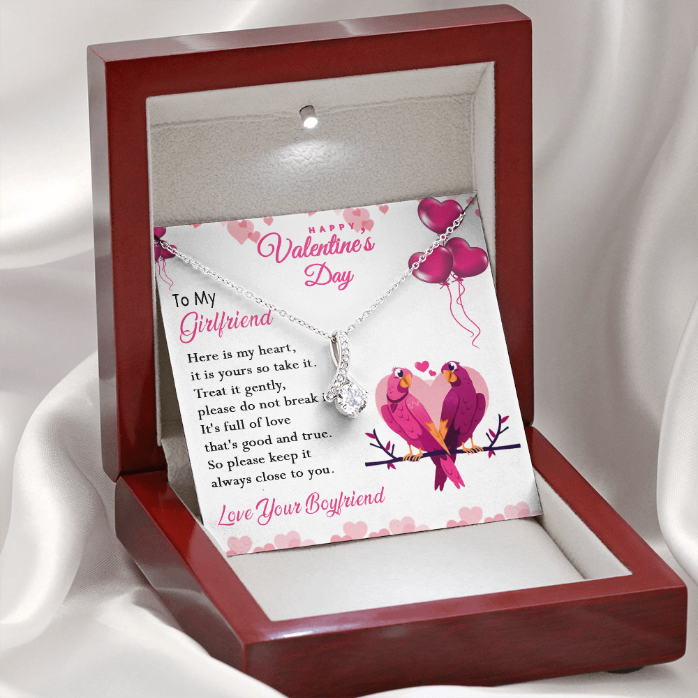 216B - Happy Valentine's Day Gift, Necklace To my Girlfriend, Necklace Love Couple Bird