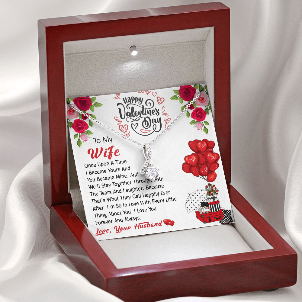 206B - Valentine's Day Necklace Gift for Wife, I LOVE YOU Forever & Always Couple Gift