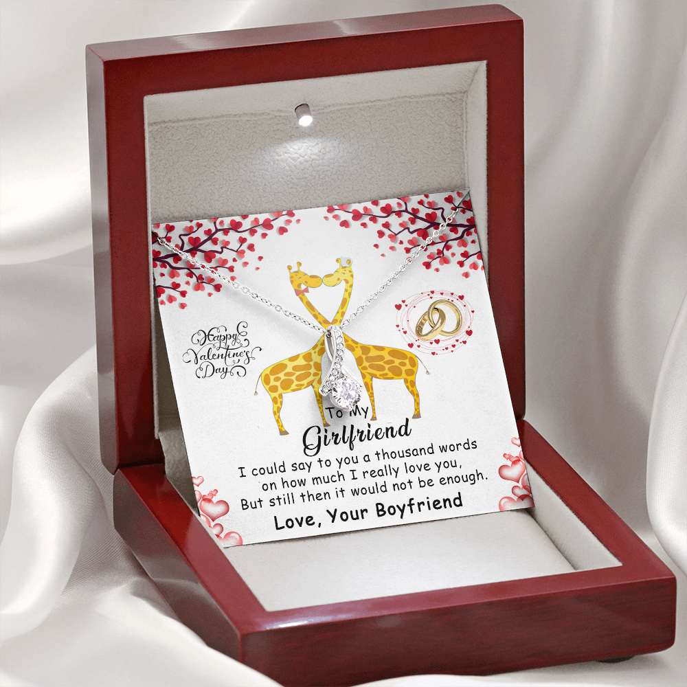 215B - To my Girlfriend, Happy Valentine's Day Gift Necklace for Girlfriend, Couples