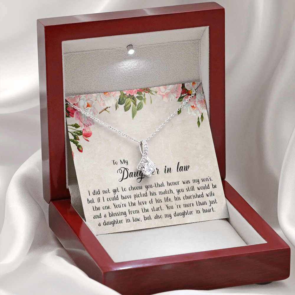 153B Necklace To My Daughter in law, Cute Necklace Gift from Dad Mom, Birthday Gift