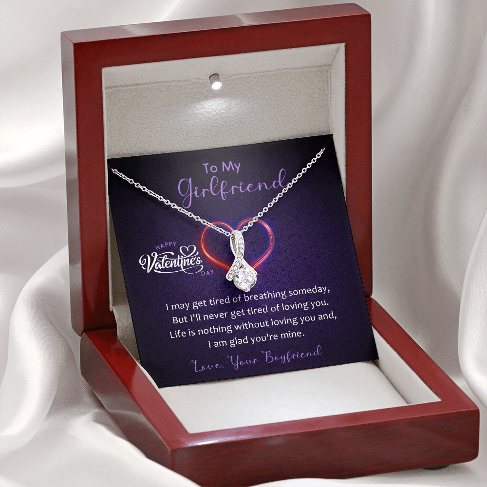 185B To my Girlfriend, Women Necklace Gift from Boyfriend, Valentine's Day Gift