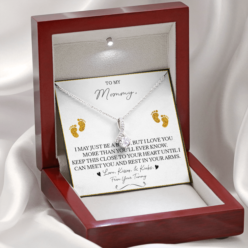 136B Necklace To My Mommy, Gift for New Mom, Perfect Necklace Gift for Wife, Women