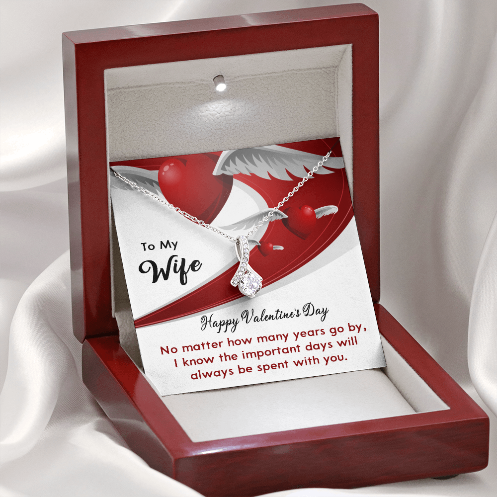 196B - Happy Valentine's Day Gift, Necklace To my Wife, Love Heart Women Necklace
