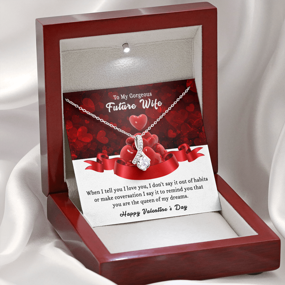 197B - To my Gorgeous Future Wife Necklace, Happy Valentine's Day Gift, Women Necklace