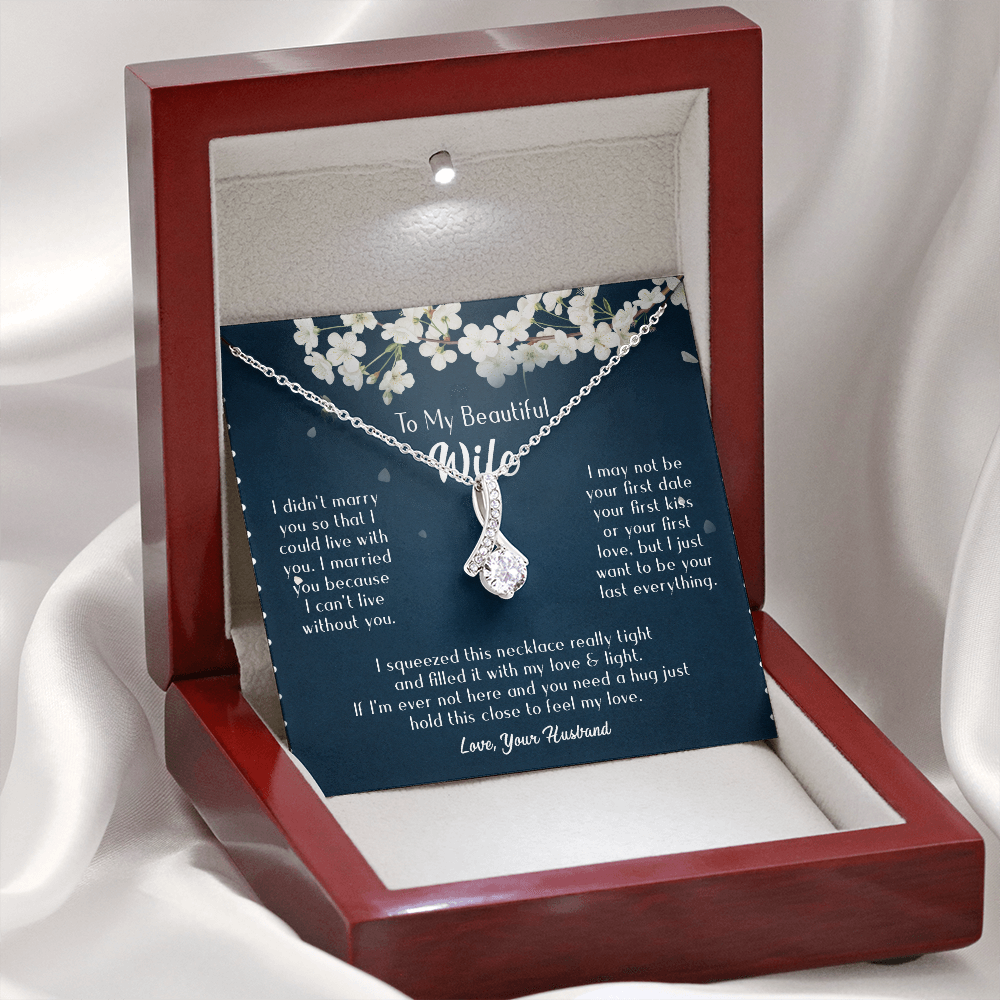 163B Necklace Gift To Beautiful Wife, Valentine Gift for Her, I Married Perfect Wife