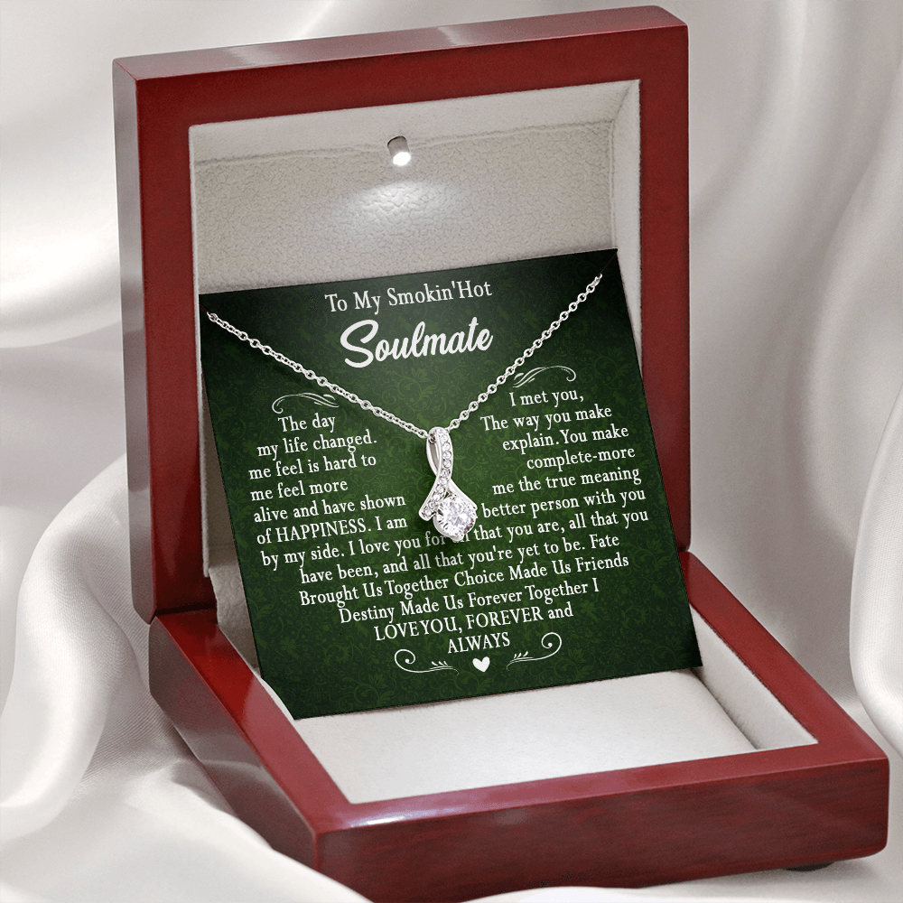 173B To My Smokin Hot Wife Necklace, Necklace Gift For Wife Soulmate Valentine Gift