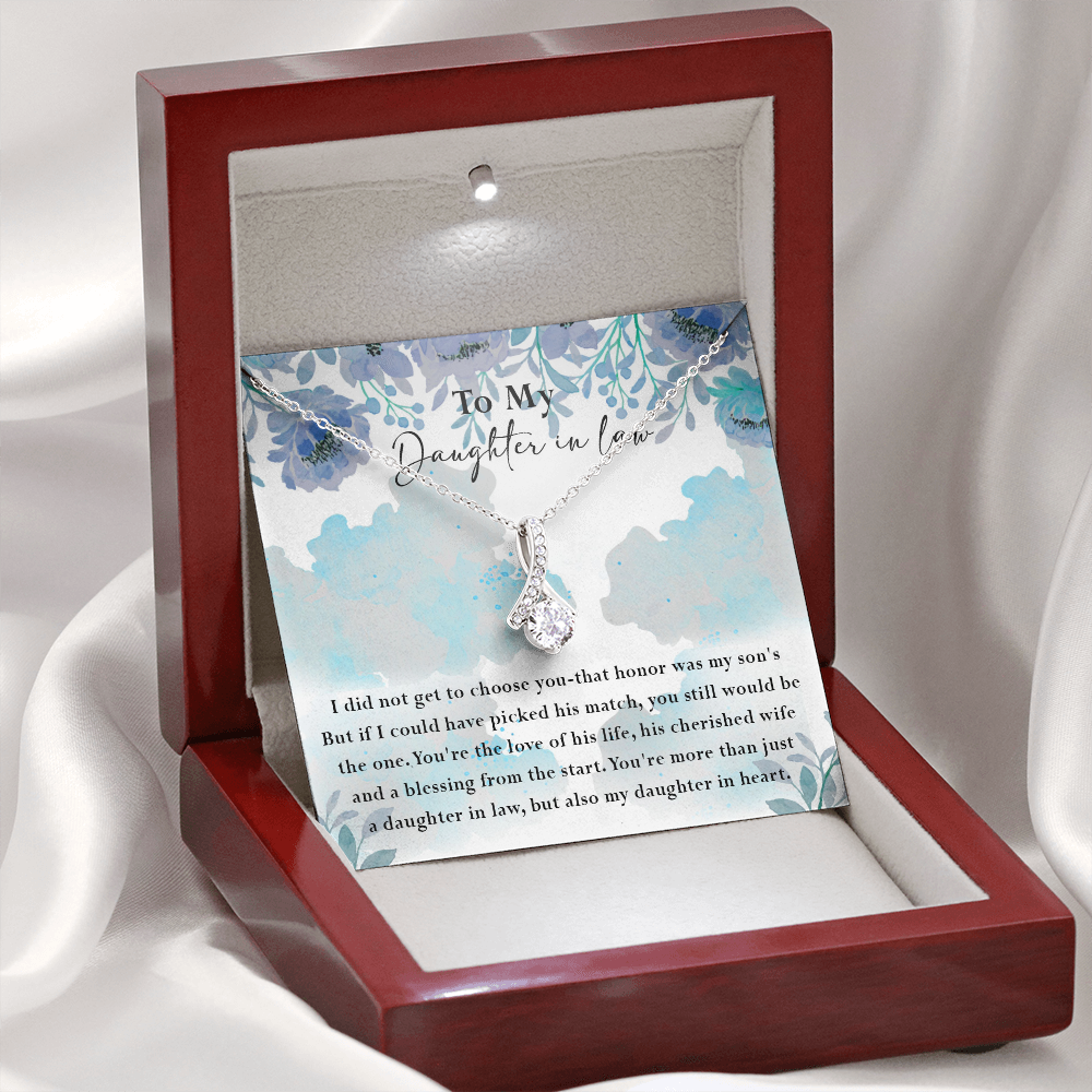 134B Necklace My Daughter In Law, Gift for Beautiful Daughter, My Daughter In Heart