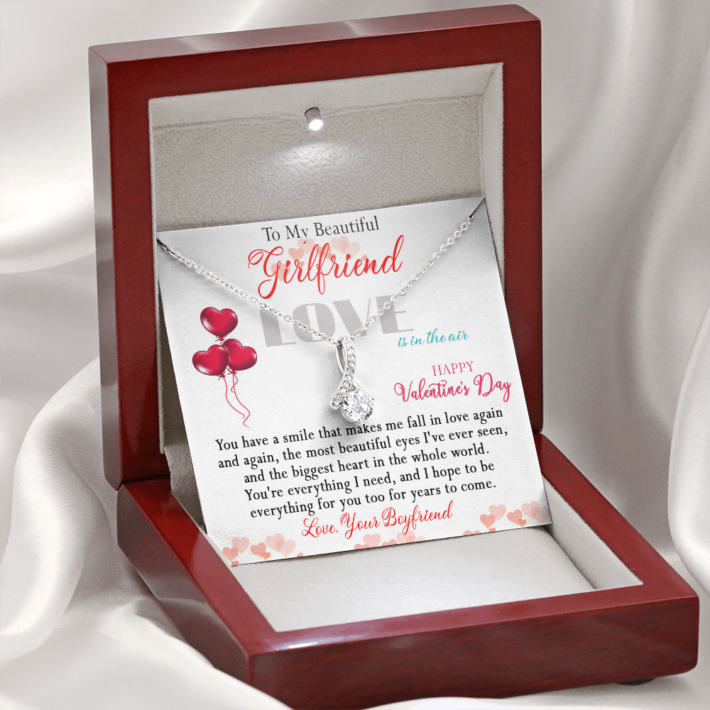 186B Necklace To Beautiful Girlfriend, Necklace Gift from Boyfriend, Valentine Gift