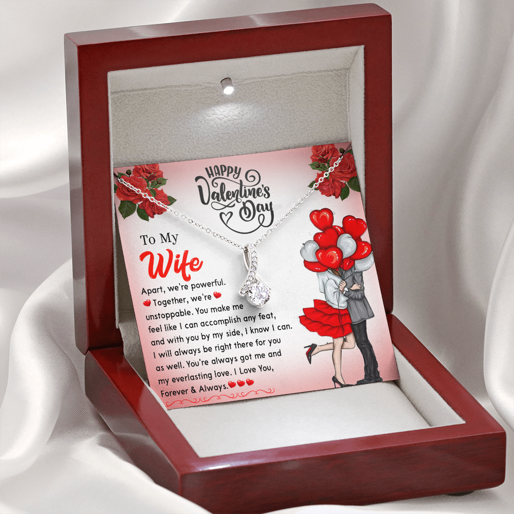 195B - Happy Valentine's Day Gift, Necklace To my Wife, I Love You Forever & Always